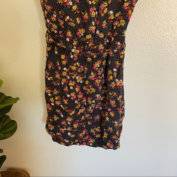 Black & White Polka Dot Floral Mesh Dress - Picture 10 of 10